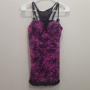 Black and pink lace lingerie